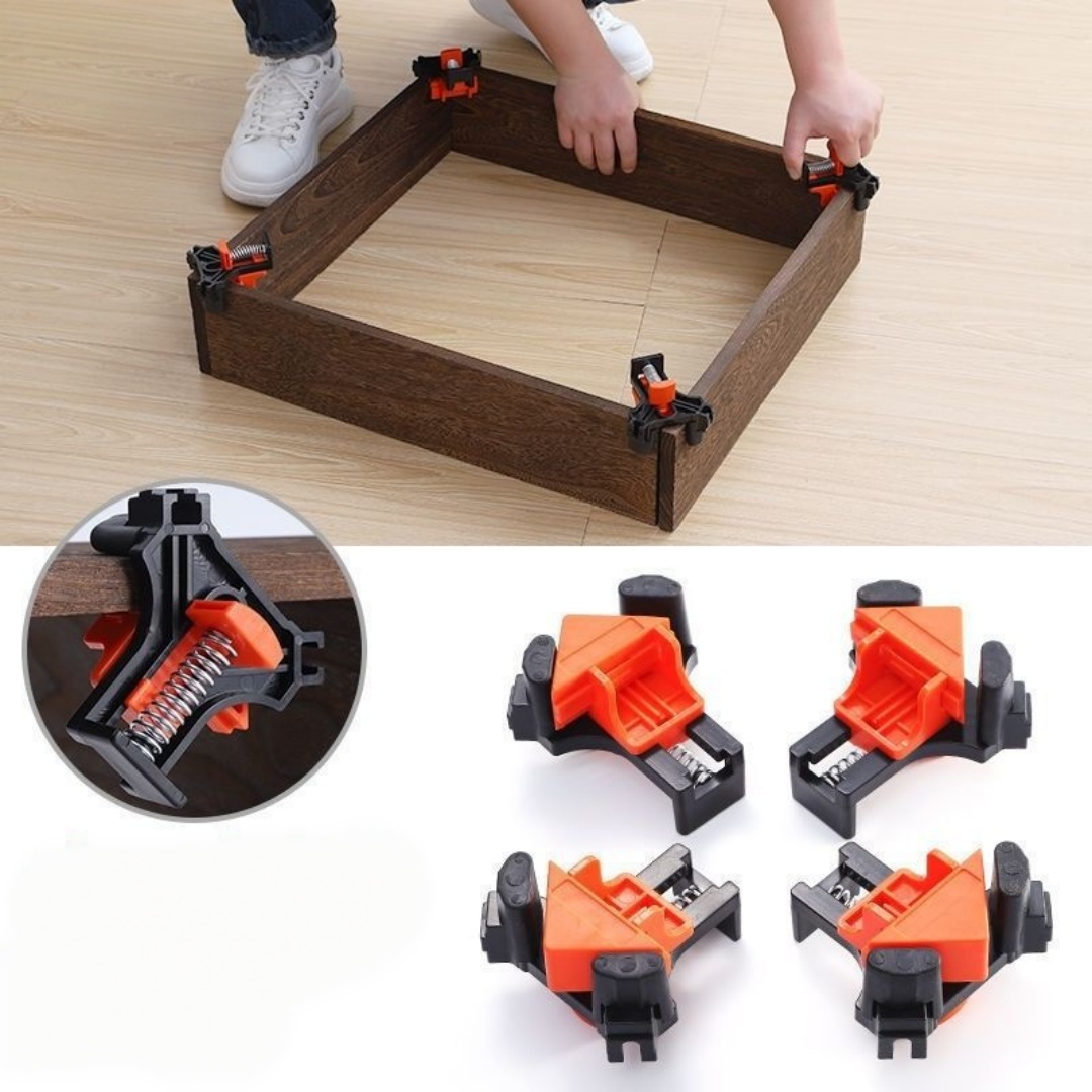 Picture Frame - 4個 90 ° 直角クランプ固定クリップ額縁コーナークランプ木工ハンドツール家具修理写真補強