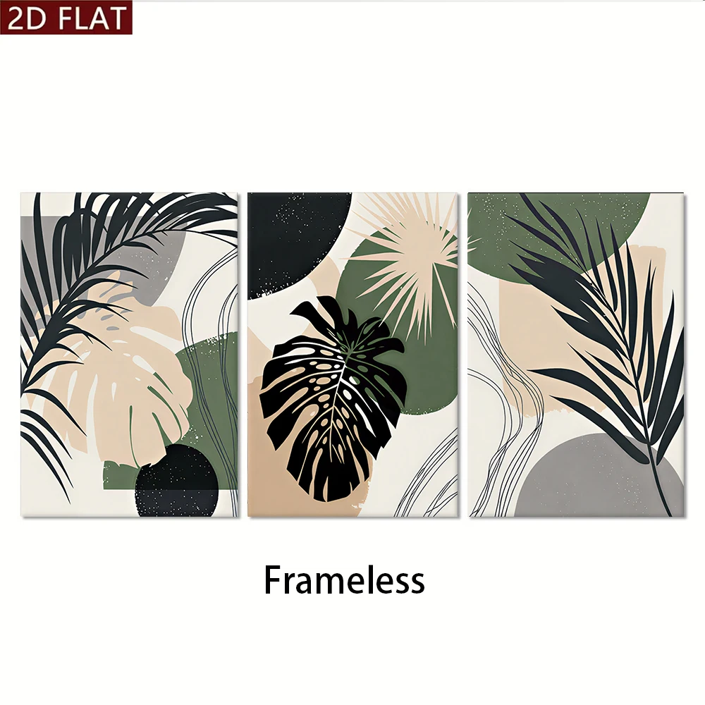 複数のサイズ展開、フレームなしのキャンバス絵画3点セット。モ - Abstract Canvas Set のレビューと価格