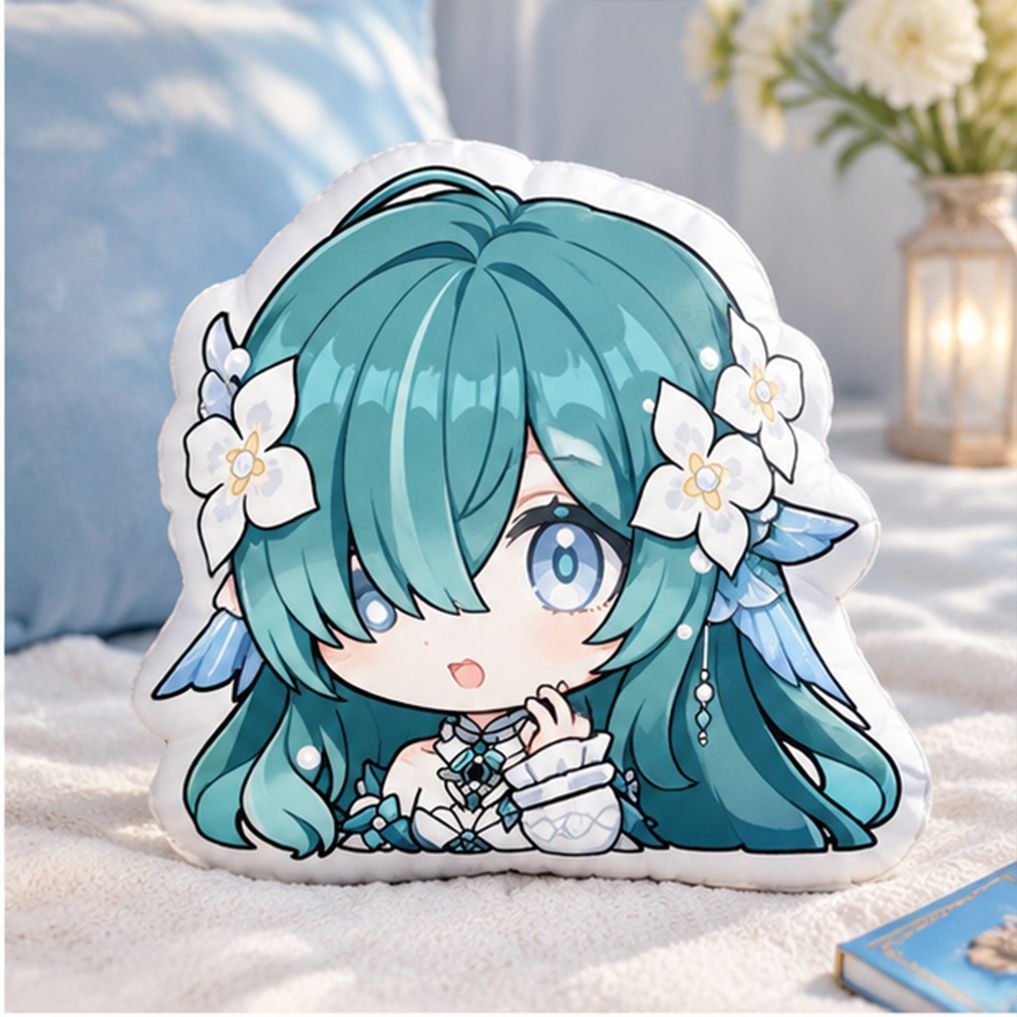 ゲーム「原神」の可愛いQ版エイリアンのぬいぐるみ、柔らかい枕 - Throw Pillow のレビューと価格