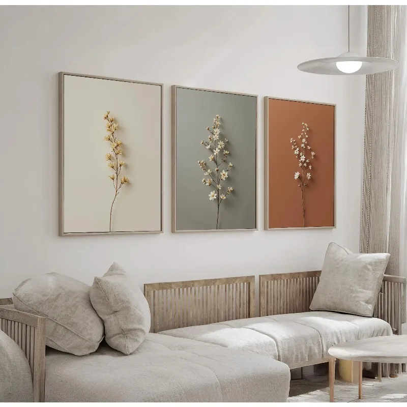 複数のサイズから選べる、フレームなしのキャンバス絵画3枚セッ - Abstract Canvas Set のレビューと価格