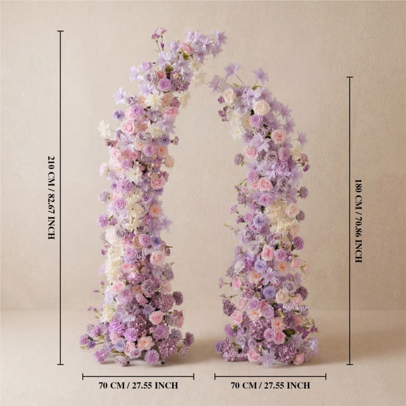 5D Uフラワー パープルピンクのユリ造花 ウェディングイベ - Table Runner のレビューと価格